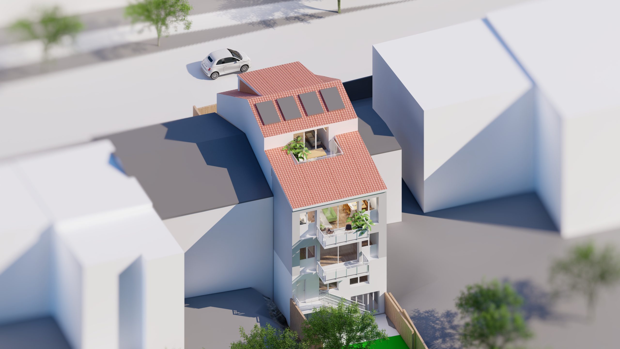 Rénovation d'un immeuble des années 1960